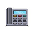 Landline vector flat color icon Royalty Free Stock Photo
