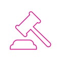 eps10 pink vector auction line icon Royalty Free Stock Photo