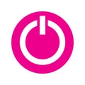 eps10 pink vector power button icon Royalty Free Stock Photo