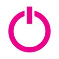 eps10 pink vector power button icon Royalty Free Stock Photo