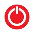 eps10 red vector power button icon Royalty Free Stock Photo