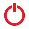 eps10 red vector power button icon Royalty Free Stock Photo