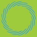Circular Spiral, swirl, twirl design element. Concentric, radial and radiating burst of lines with rotation, gyre and curved