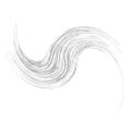 Cycle design element with contort, spin effect. Abstract swerve circlet spiral