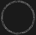 Grayscale random squares in circle formation abstract geometric element. Circle, circular mosaic