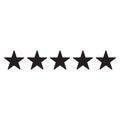 eps10 vector black five stars rating solid icon