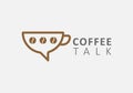 eps10 vector coffee talk logo icon