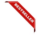 BESTSELLER - Red ribbon banneron white background Royalty Free Stock Photo