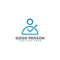 eps10 vector good person logo with checkmark