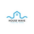 eps10 vector house wave logo design template