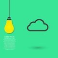 Cloud vector icon , lorem ipsum Flat design Royalty Free Stock Photo