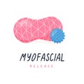 Double ball for neck massage and trigger point ball for myofascial release, yoga, pilates.