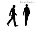 EPS 10 vector illustration of man in Business Standing pose on white background