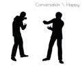 EPS 10 vector illustration of man in Conversation Angry pose on white background Royalty Free Stock Photo