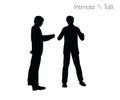 EPS 10 vector illustration of man in Conversation Intimate Talk pose on white background