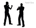 EPS 10 vector illustration of a man in Punch Give pose on white background Royalty Free Stock Photo