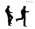 EPS 10 vector illustration of man in Running pose on white background