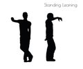 EPS 10 vector illustration of a man in Standing Leaning pose on white background