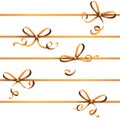 orange colored ribbon bow Royalty Free Stock Photo