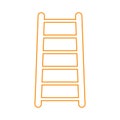 eps10 vector illustration of an orange outline ladder icon Royalty Free Stock Photo
