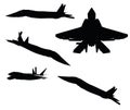 EPS 10 vector illustration of Razorback Strike Fighter on white background