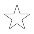 eps10 vector illustration of a single grey outline star icon