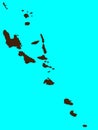 Vector illustration of Vanuatu map