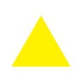 eps10 vector illustration of a yellow fill triangle icon Royalty Free Stock Photo