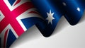 EPS10 Vector Patriotic background with flag of Australia. Royalty Free Stock Photo