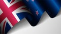 EPS10 Vector Patriotic background with flag of Newzealand. Royalty Free Stock Photo