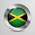 EPS10 Vector Patriotic Button with JamaicaButton.jpg flag colors. Royalty Free Stock Photo