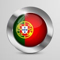 EPS10 Vector Patriotic Button with PortugalButton.jpg flag colors. Royalty Free Stock Photo