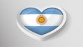 EPS10 Vector Patriotic heart with flag of Argentina