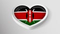 EPS10 Vector Patriotic heart with flag of Kenya Royalty Free Stock Photo