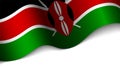 EPS10 Vector Patriotic heart with flag of Kenya Royalty Free Stock Photo
