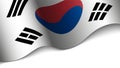 EPS10 Vector Patriotic heart with flag of SouthKorea