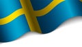 EPS10 Vector Patriotic heart with flag of Sweden Royalty Free Stock Photo