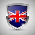 EPS10 Vector Patriotic shield with flag of Australia Royalty Free Stock Photo