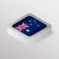 EPS10 Vector Patriotic shield with flag of Australia Royalty Free Stock Photo