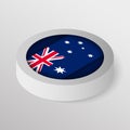 EPS10 Vector Patriotic shield with flag of Australia Royalty Free Stock Photo