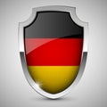 EPS10 Vector Patriotic shield with flag of Germany Royalty Free Stock Photo