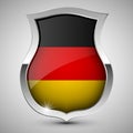 EPS10 Vector Patriotic shield with flag of Germany Royalty Free Stock Photo