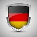 EPS10 Vector Patriotic shield with flag of Germany Royalty Free Stock Photo