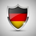 EPS10 Vector Patriotic shield with flag of Germany Royalty Free Stock Photo
