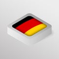 EPS10 Vector Patriotic shield with flag of Germany Royalty Free Stock Photo