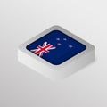 EPS10 Vector Patriotic shield with flag of Newzealand Royalty Free Stock Photo