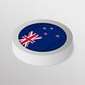 EPS10 Vector Patriotic shield with flag of Newzealand Royalty Free Stock Photo