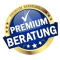 Button with Banner premium consulting (in german Royalty Free Stock Photo