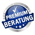 Button with Banner premium consulting (in german Royalty Free Stock Photo