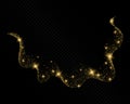 Vector shiny golden glitter abstract wave Royalty Free Stock Photo